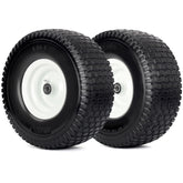 GICOOL 15x6-6 flat-free tire side view, maintenance-free rolling for lawn mowers