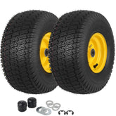 GICOOL 2-pack 15x6-6 tubeless tires provide stable lawn traction.