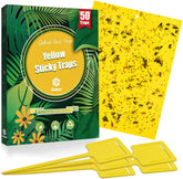 Gideal dual-sided yellow sticky trap with 6x8 inch surface captures flying pests outdoors