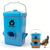 GIFANK 26-pound chicken feeder with three ports for simultaneous feeding and reduced waste.