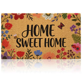 Gifeas front door mat with spring floral design traps dirt at the entryway