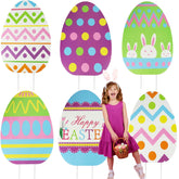 GiftExpress Easter egg yard sign 26inch tall for vibrant curb decor.