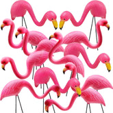 GiftExpress pink flamingos yard decor, 14in tall, brightens outdoor spaces.