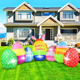 GIFTFIND Easter Eggs Inflatable 10ft long for curbside yard display and festive wow factor