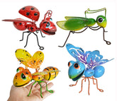 GIFTME 5 metal garden sculptures set of 4 adds colorful wall decor to outdoor spaces.