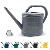Giftsfaloy 2-gallon grey watering can front view for easy outdoor use