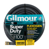 Gilmour Flexogen hose with brass couplings ensures leak-proof connections during irrigation.
