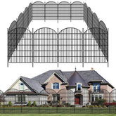 GILPWA 18-panel garden fence setup shows arch design and quick install.