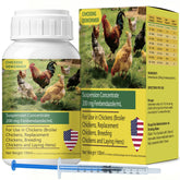 Ginzeca dewormer bottle pour enables easy water-based dosing for chickens.