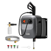 Giraffe Tools Grandfalls wall-mount bracket stabilizes outdoor cleaning.
