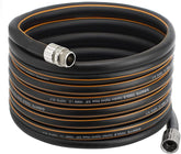 Giraffe Tools hose demonstrates custom-length capability for tailored watering tasks.