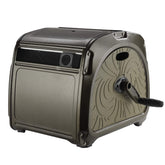 Giraffe Tools SW5 hose reel box front view keeps hoses neat and out of sight.