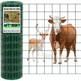 Gisafai 16g galvanized welded wire fence with green PVC coating protects a garden.