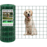 Gisafai PVC-coated welded wire fence roll in green, durable outdoor boundary solution