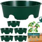 GJQ 12-inch plant ring guiding water to roots for efficient irrigation.