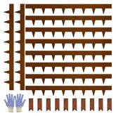 GJWCVL Corten steel edging closeup shows durable, pre-rusted finish for weather resilience.