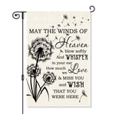 Gkodw garden flag with dandelion motif, double-sided and weatherproof for outdoor viewing