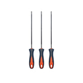 GKZKNG replacement file for three-eighths-inch chainsaw chains with precise sharpening.