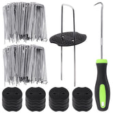 Glarks 6-inch U-shaped staples securely anchor soil and fabric.