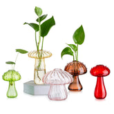 Glasseam mushroom glass planter with colorful propagation stations enhances any room