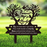 GLASSWINDS grave marker with double-sided hollow bird-tree design for an elegant memorial.