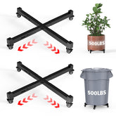 GLISWAM plant caddy with adjustable 14–21 inch diameter for versatile pots and easy setup.