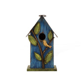 Glitzhome outdoor hanging bird house with retro tree design for garden charm.