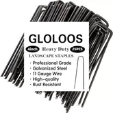 GLOLOOS 4 inch stakes pack secures landscape fabric for stable outdoor projects.