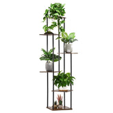 GLOKUUCA 6-tier plant stand corner display optimizes space for multiple pots.