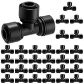 Glooglitter drip tee connector 1/4 inch with a leak-free seal.