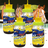 Glovv 4-pack outdoor fly traps with bait refill for patio protection.