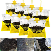 Glovv fly trap hanging bag attracts flies for barn pest control.