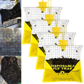 Glovv fly traps attract flies quickly outdoors with yellow bait.