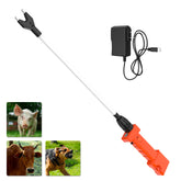 GmTonty cattle prod with LED light for clear 34-inch reach during day or night.