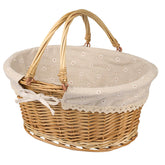 GNIEMCKIN large wicker basket with handle, ideal for picnics and gifts.