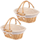 GNIEMCKIN two-pack picnic basket with handles, easy to transport.