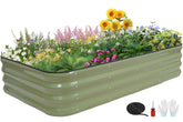 GoCampDirect 5x3x1ft raised bed for vegetables with sturdy galvanized steel