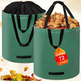 GOCOHHI 72-gallon yard waste bag with expansion layer for extra capacity.