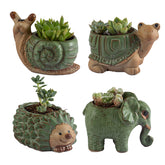 Godealio animal planter set of four adds playful decor for home or office environments.