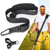 GodFan trimmer strap with metal clip improves balance during yard work
