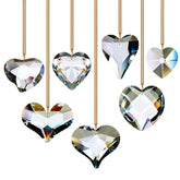 GOLDENHAITAI heart crystal suncatcher 28mm brightens windows with shifting rainbows