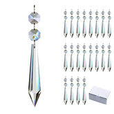 GOLDENHAITAI icicle prism 76mm pendant adds sparkling light to chandeliers