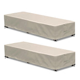 GoldenRaindrop outdoor chaise cover front view protecting patio chairs (2-pack).