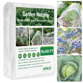 GonLei ultra-fine garden netting in 10x50 ft for broad protection.