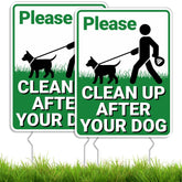 Goolife clean-up sign with sturdy stakes for outdoor pickup reminders.