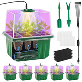 GOONMILL self-watering seed starter tray kit promotes even moisture for strong seedlings.