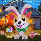 GOOSH Easter dog with bunny ears adds festive charm for outdoor decor.