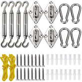 GoosWexmzl shade sail hardware kit components ready for sturdy installation