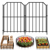 Goovilla garden fence panel close-up in black finish highlighting rustproof metal.