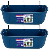 Goovilla large feed trough hanging setup for efficient group feeding.